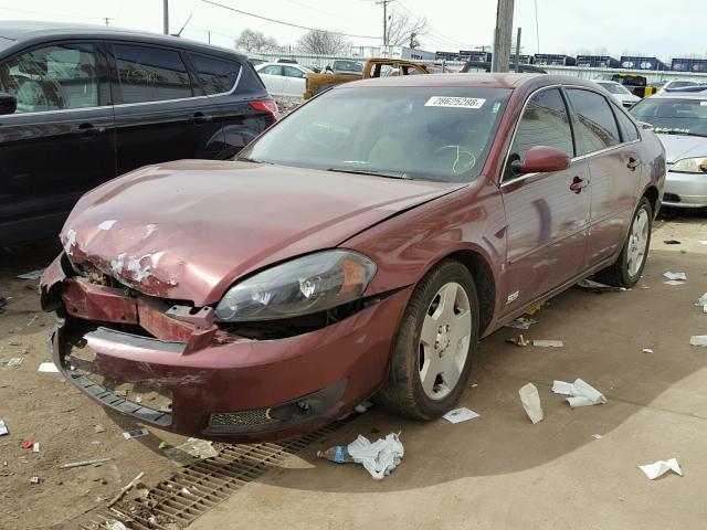 2G1WD58C069249741 - 2006 CHEVROLET IMPALA SUP MAROON photo 2