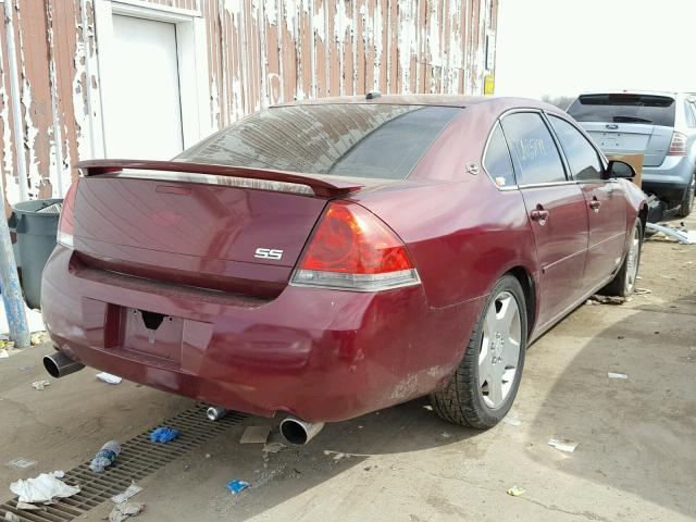 2G1WD58C069249741 - 2006 CHEVROLET IMPALA SUP 栗色 照片 4