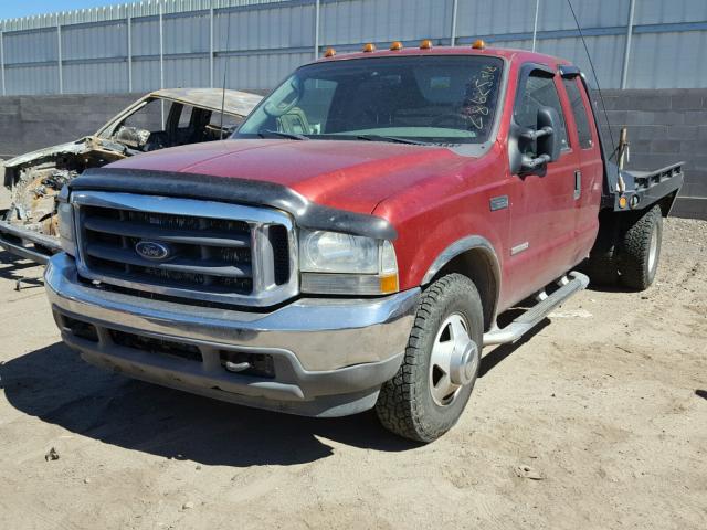 1FTWX32P23ED03676 - 2003 FORD F350 SUPER RED photo 2