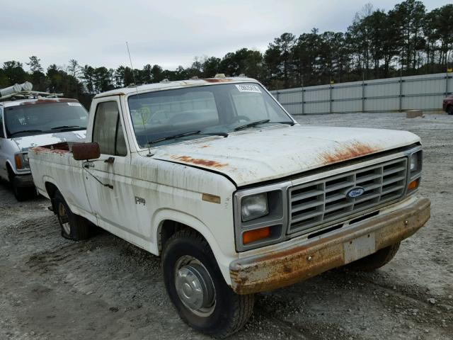 1FTHF2514GNA10574 - 1986 FORD F250 WHITE photo 1