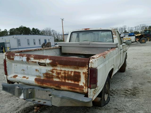 1FTHF2514GNA10574 - 1986 FORD F250 WHITE photo 4