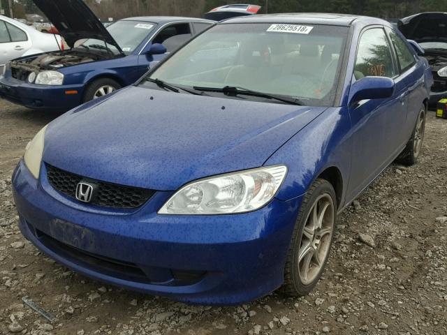 1HGEM21994L005884 - 2004 HONDA CIVIC EX BLUE photo 2