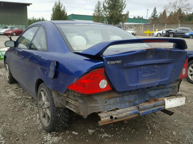 1HGEM21994L005884 - 2004 HONDA CIVIC EX ლურჯი ფოტო 3