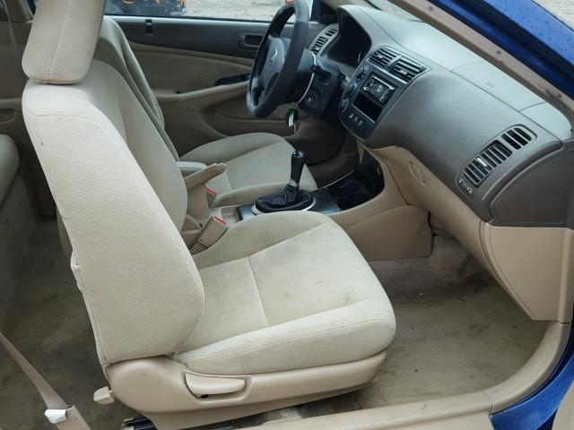 1HGEM21994L005884 - 2004 HONDA CIVIC EX ლურჯი ფოტო 5