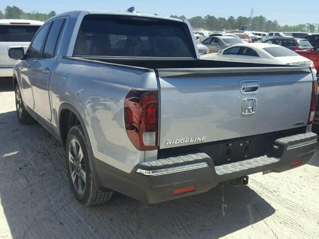 5FPYK2F58HB004197 - 2017 HONDA RIDGELINE SILVER photo 3