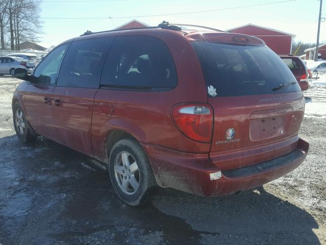 2D4GP44L65R453626 - 2005 DODGE GRAND CARA RED photo 3