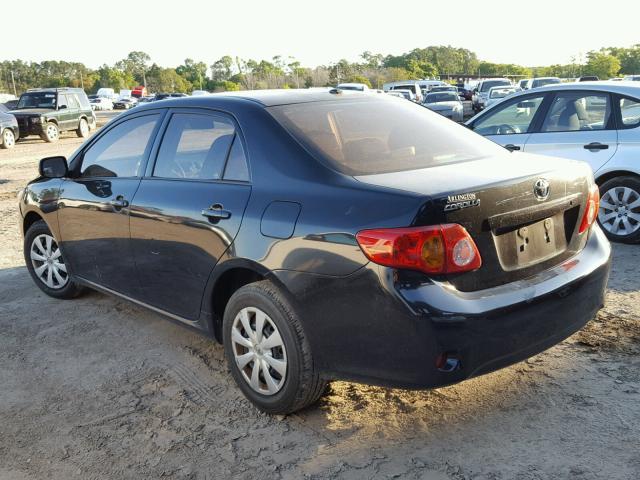 1NXBU4EE4AZ226718 - 2010 TOYOTA COROLLA BA BLACK photo 3