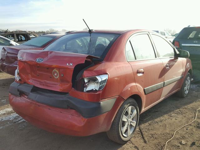 KNADE223996484926 - 2009 KIA RIO BASE RED photo 4