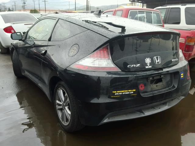 JHMZF1D62BS012957 - 2011 HONDA CR-Z EX BLACK photo 3