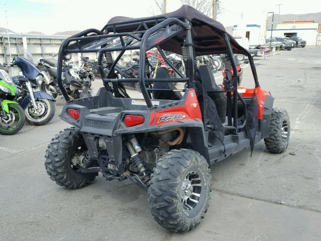 4XAXE76AXCF658491 - 2012 POLARIS RANGER RZR RED photo 4