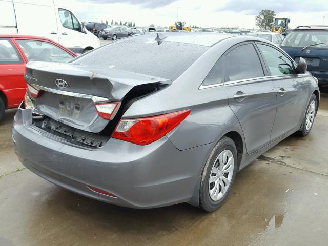 5NPEB4AC9DH594192 - 2013 HYUNDAI SONATA GLS GRAY photo 4