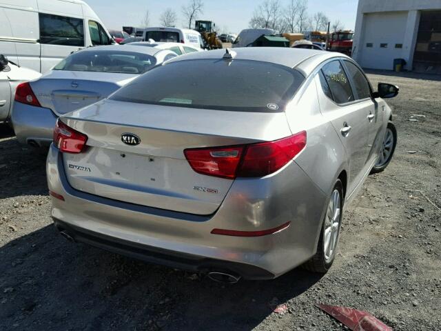 5XXGN4A72EG326892 - 2014 KIA OPTIMA EX GRAY photo 4