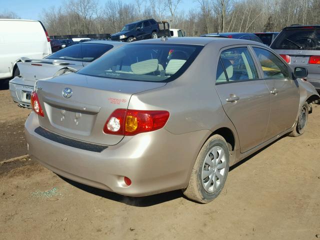 2T1BU40E09C004164 - 2009 TOYOTA COROLLA BA TAN photo 4