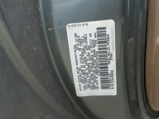 4T3ZF13C5YU187549 - 2000 TOYOTA SIENNA LE TAN photo 10