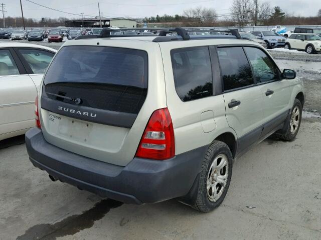 JF1SG63655H745624 - 2005 SUBARU FORESTER 2 TAN photo 4