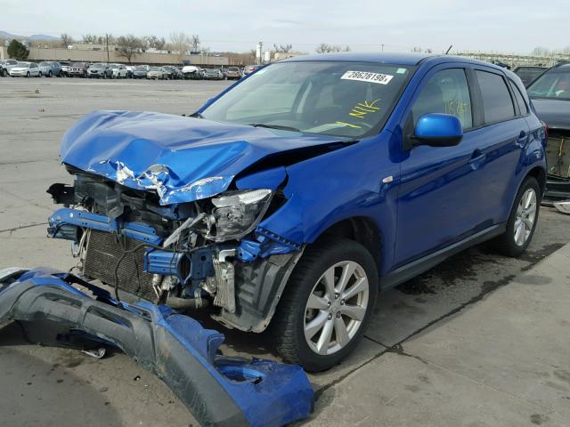 4A4AR3AU4FE040342 - 2015 MITSUBISHI OUTLANDER BLUE photo 2