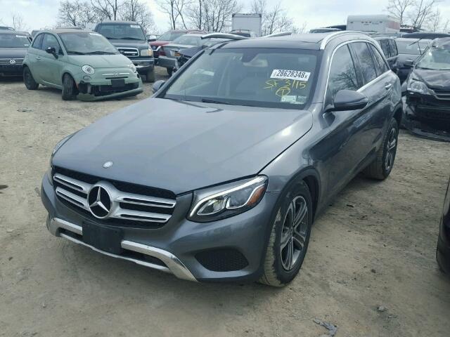 WDC0G4KB9HV003070 - 2017 MERCEDES-BENZ GLC 300 4M GRAY photo 2