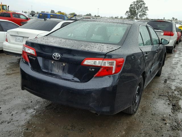 4T1BF1FK0DU652102 - 2013 TOYOTA CAMRY L BLACK photo 4