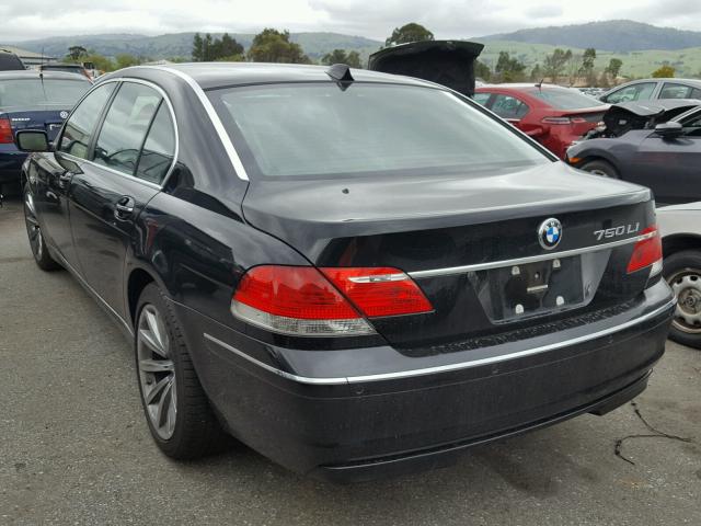 WBAHN83537DT70465 - 2007 BMW 750 BLACK photo 3