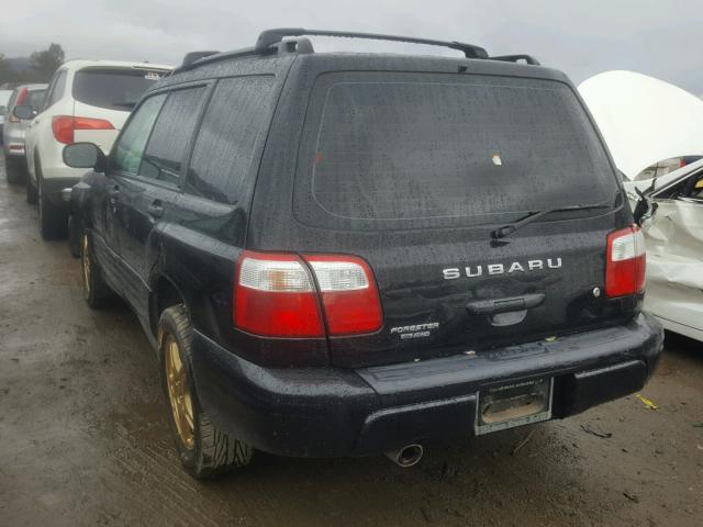 JF1SF65692H759361 - 2002 SUBARU FORESTER S BLACK photo 3