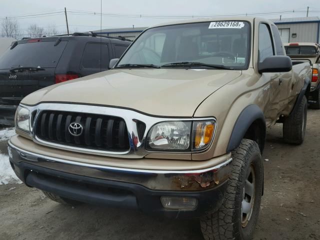 5TEWM72N72Z132546 - 2002 TOYOTA TACOMA XTR GOLD photo 2