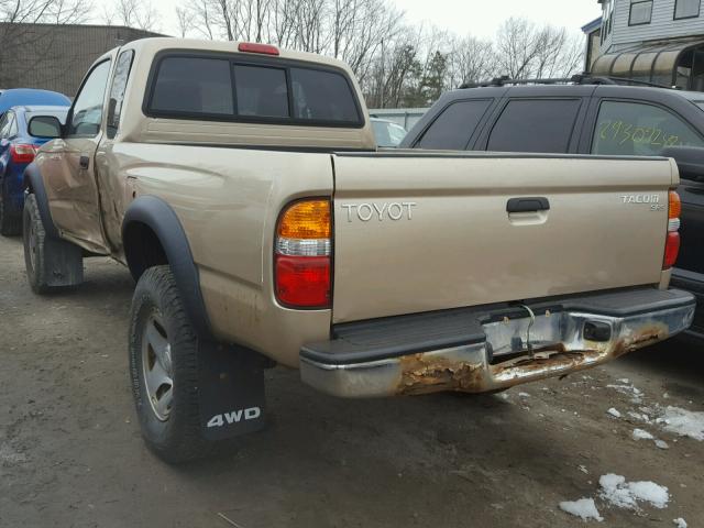 5TEWM72N72Z132546 - 2002 TOYOTA TACOMA XTR GOLD photo 3