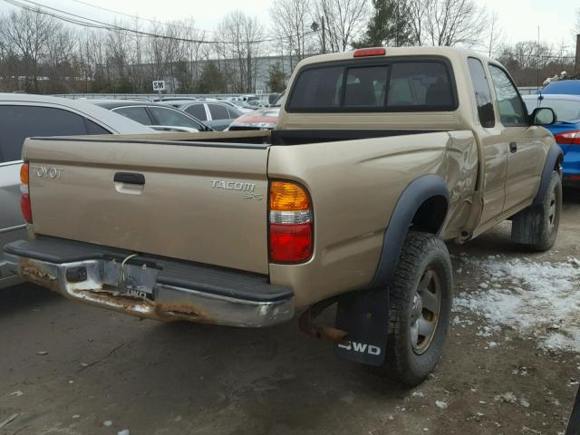 5TEWM72N72Z132546 - 2002 TOYOTA TACOMA XTR GOLD photo 4