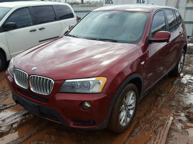 5UXWX9C51E0D27016 - 2014 BMW X3 XDRIVE2 RED photo 2