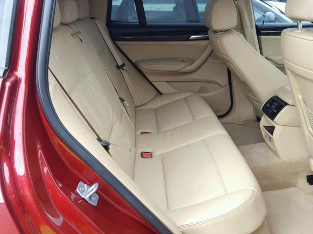 5UXWX9C51E0D27016 - 2014 BMW X3 XDRIVE2 RED photo 6