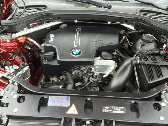 5UXWX9C51E0D27016 - 2014 BMW X3 XDRIVE2 RED photo 7