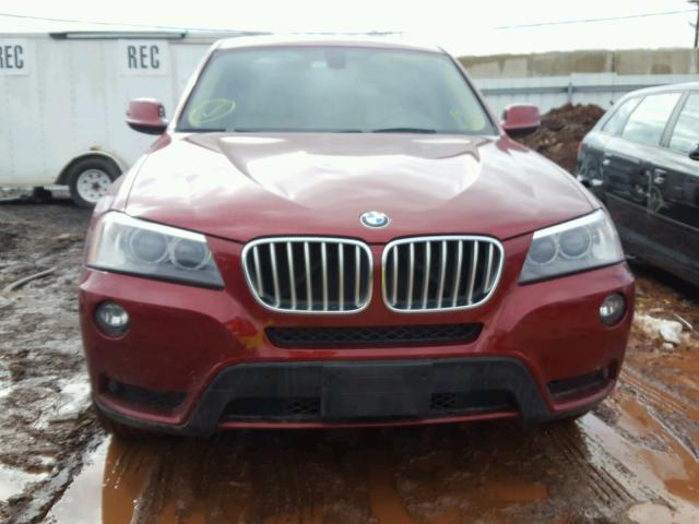 5UXWX9C51E0D27016 - 2014 BMW X3 XDRIVE2 RED photo 9