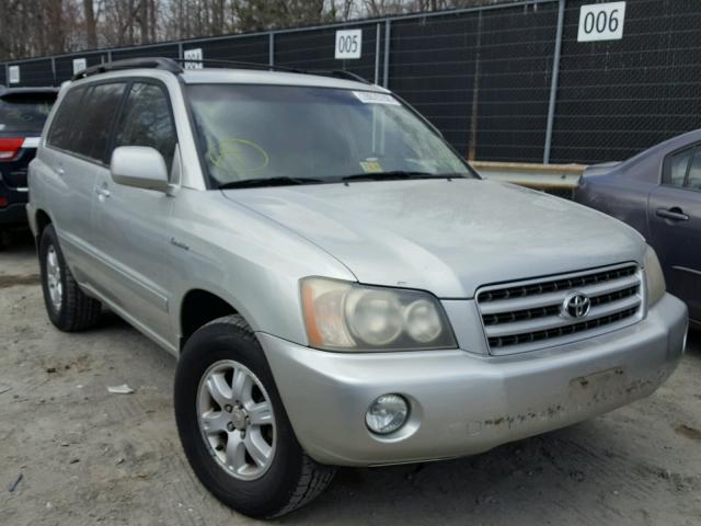 JTEHF21AX30152159 - 2003 TOYOTA HIGHLANDER SILVER photo 1