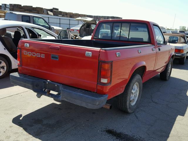 1B7FL26X7RW101127 - 1994 DODGE DAKOTA RED photo 4