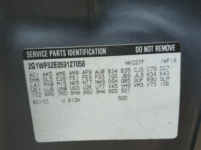 2G1WF52E059127058 - 2005 CHEVROLET IMPALA 棕色 照片 10