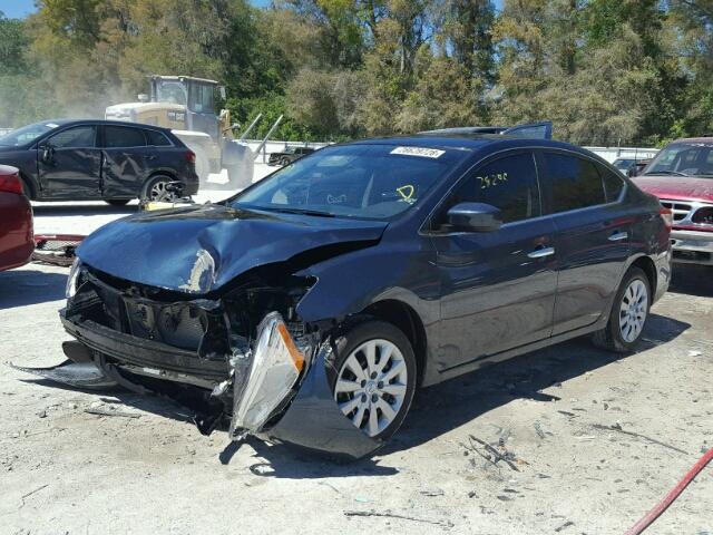 3N1AB7AP5DL690987 - 2013 NISSAN SENTRA S GRAY photo 2