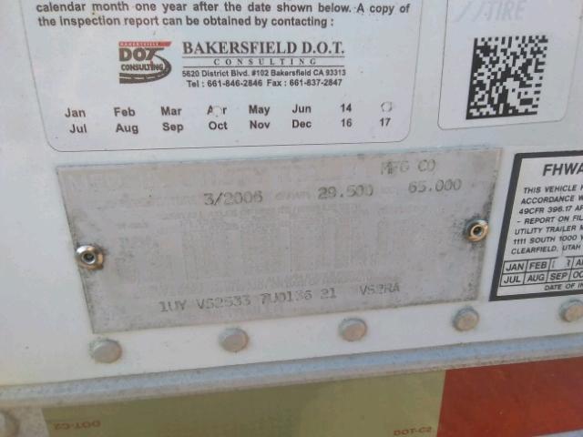 1UYVS25337U013621 - 2007 UTILITY TRAILER WHITE photo 10