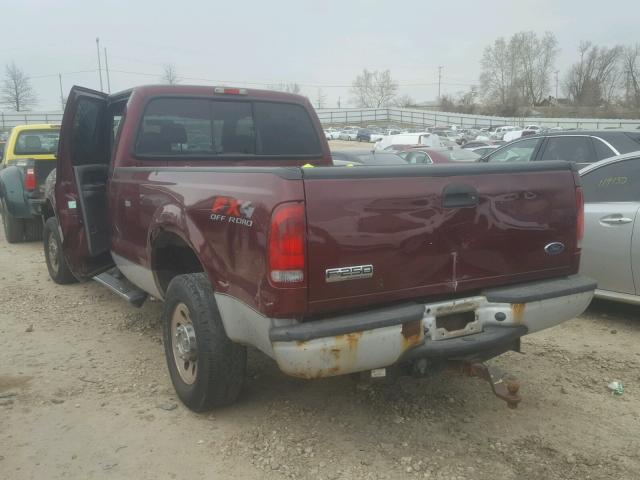 1FTSW21P56EB10438 - 2006 FORD F250 SUPER RED photo 3