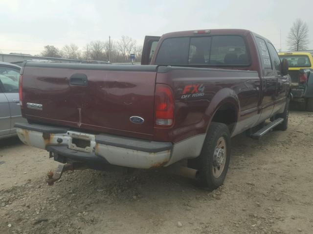 1FTSW21P56EB10438 - 2006 FORD F250 SUPER RED photo 4