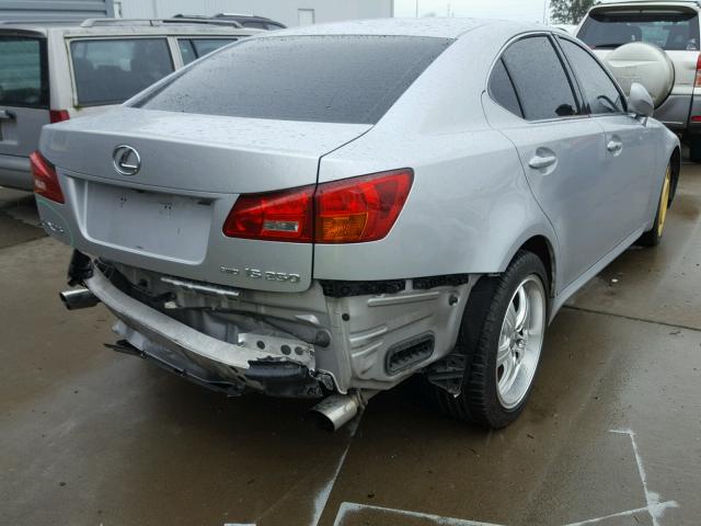 JTHCK262065004023 - 2006 LEXUS IS 250 SILVER photo 4