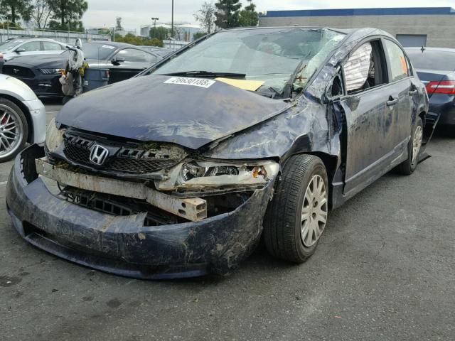 19XFA16309E035558 - 2009 HONDA CIVIC VP BLUE photo 2