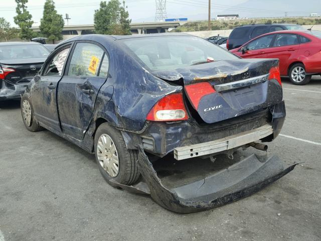 19XFA16309E035558 - 2009 HONDA CIVIC VP BLUE photo 3