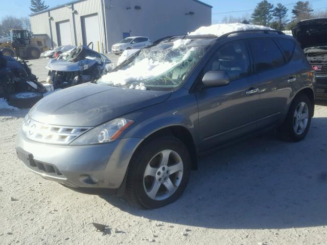 JN8AZ08W05W411748 - 2005 NISSAN MURANO SL GRAY photo 2