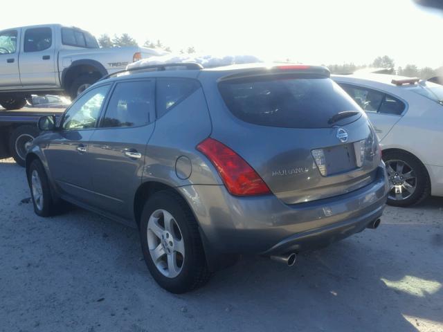 JN8AZ08W05W411748 - 2005 NISSAN MURANO SL GRAY photo 3