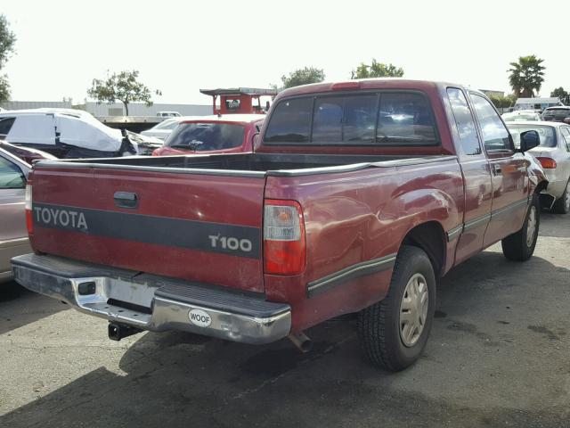 JT4TN12D3T0021742 - 1996 TOYOTA T100 XTRAC RED photo 4