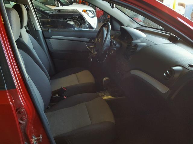 KL1TD6DE6AB052546 - 2010 CHEVROLET AVEO LS 红色 照片 5
