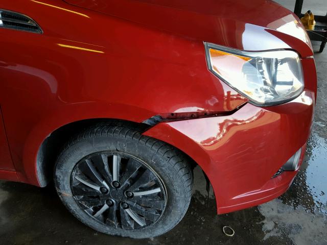 KL1TD6DE6AB052546 - 2010 CHEVROLET AVEO LS 红色 照片 9