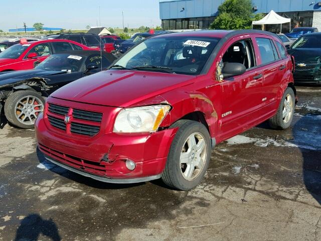 1B3HB48B28D549053 - 2008 DODGE CALIBER SX RED photo 2