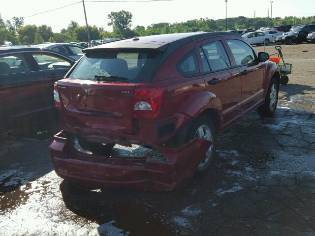 1B3HB48B28D549053 - 2008 DODGE CALIBER SX RED photo 4