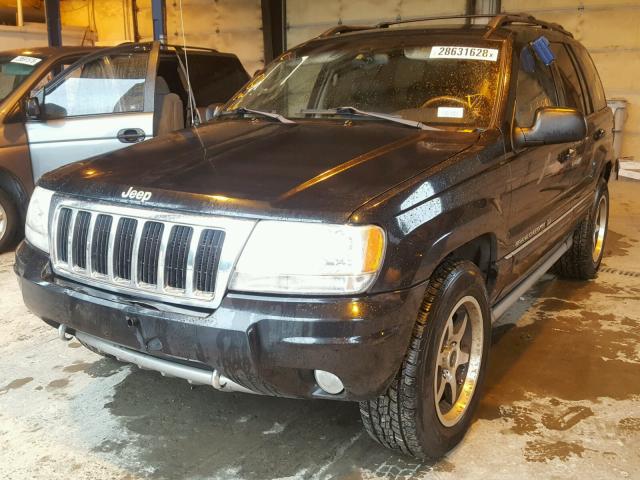 1J8GW68J04C141399 - 2004 JEEP GRAND CHER BLACK photo 2