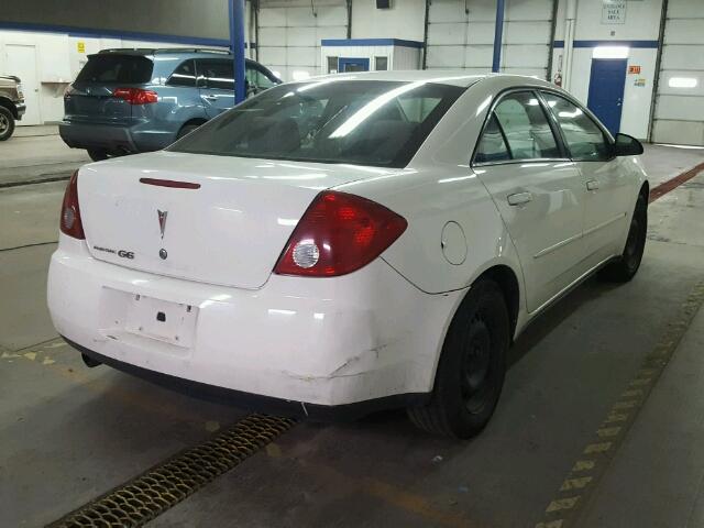 1G2ZF55B164244520 - 2006 PONTIAC G6 SE WHITE photo 4